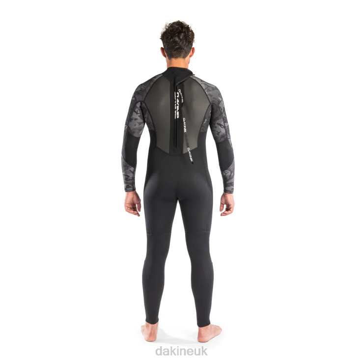 Quantum Back Zip Full Wetsuit 3/2mm F/L Dakine Men Black Camo/White N882P112 Clothing