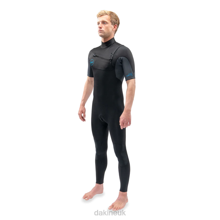 Quantum Chest Zip Short Sleeved Full Wetsuit 2/2mm Dakine Men Black/Grey N882P102 Clothing