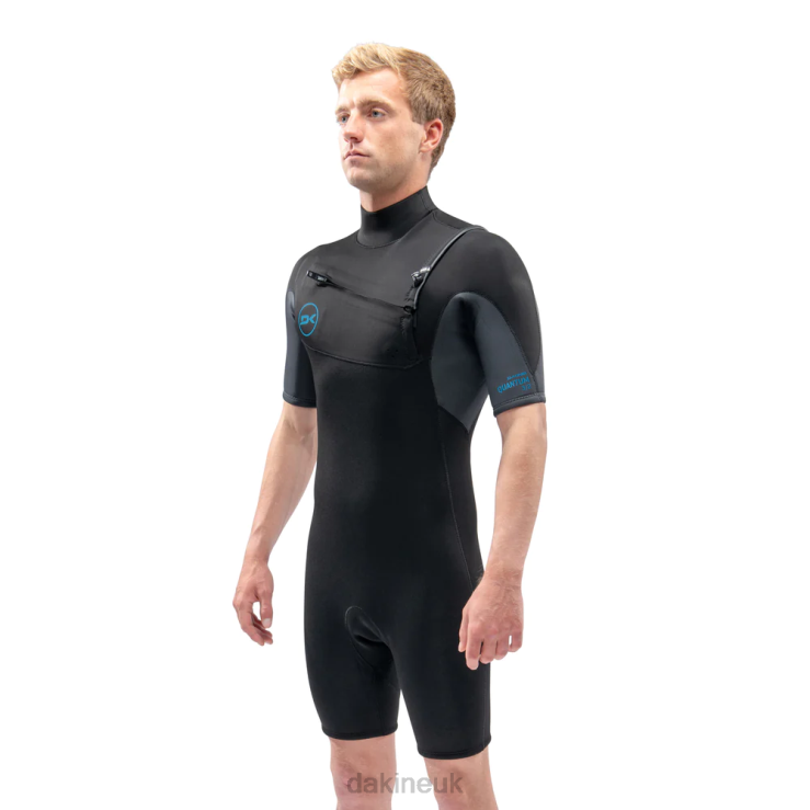 Quantum Chest Zip Shorty 2/2mm F/L Wetsuit Dakine Men Black/Grey N882P94 Clothing