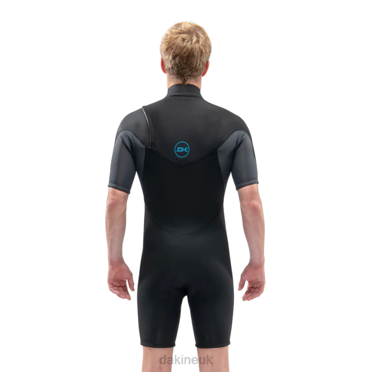 Quantum Chest Zip Shorty 2/2mm F/L Wetsuit Dakine Men Black/Grey N882P94 Clothing