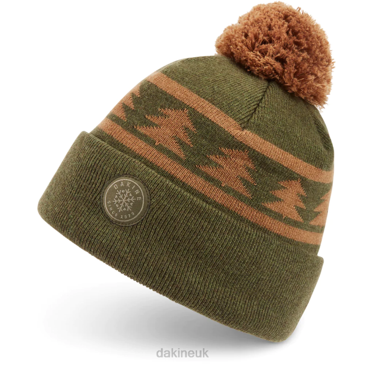 Jack Pine Merino Pom Beanie Dakine Unisex Dark Olive N882P443 Accessory