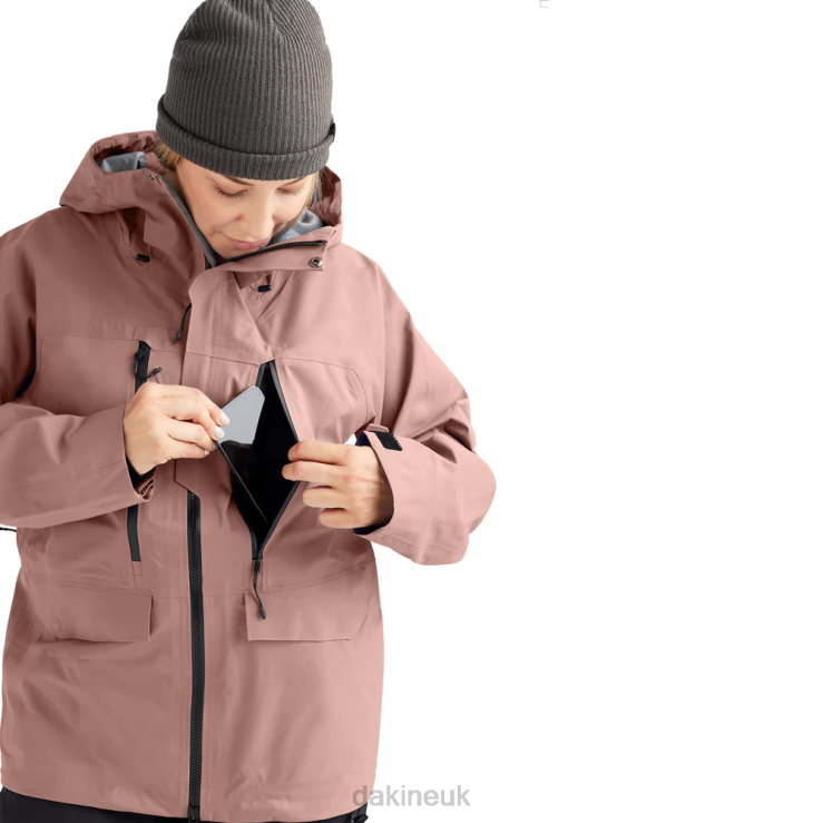 Sender Stretch 3L Jacket Dakine Unisex Dustbowl Pink N882P349 Clothing