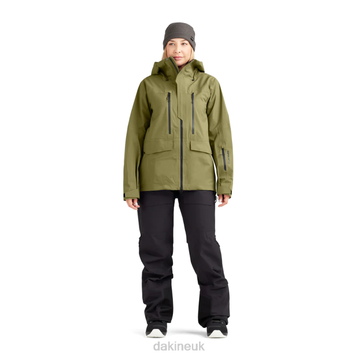 Sender Stretch 3L Jacket Dakine Unisex Earth Green N882P350 Clothing