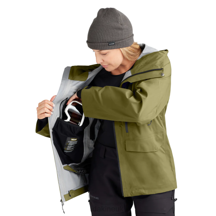 Sender Stretch 3L Jacket Dakine Unisex Earth Green N882P350 Clothing