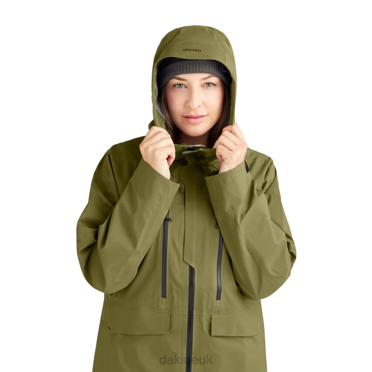 Sender Stretch 3L Jacket Dakine Unisex Earth Green N882P350 Clothing