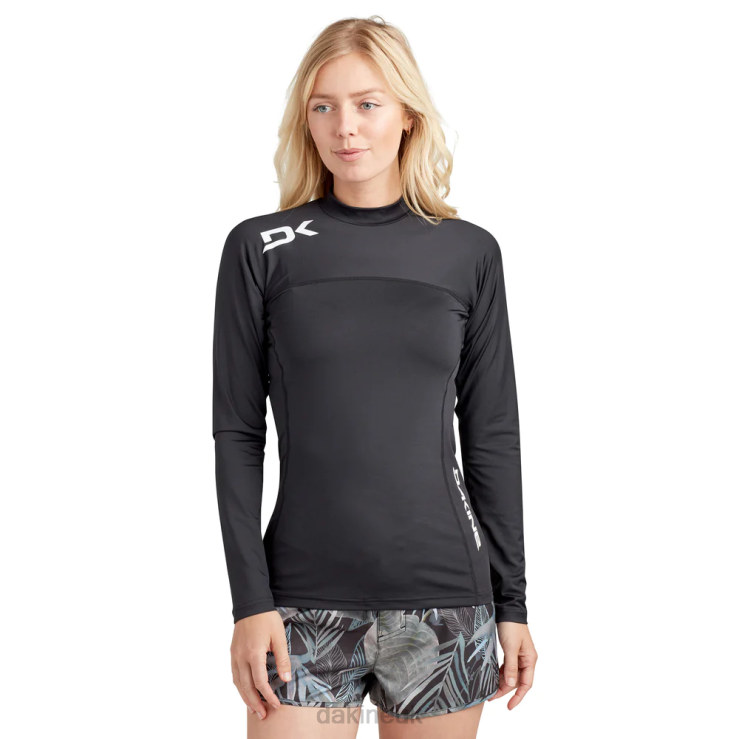 HD Snug Fit Long Sleeve Rashguard Crew Dakine Unisex Black N882P345 Clothing