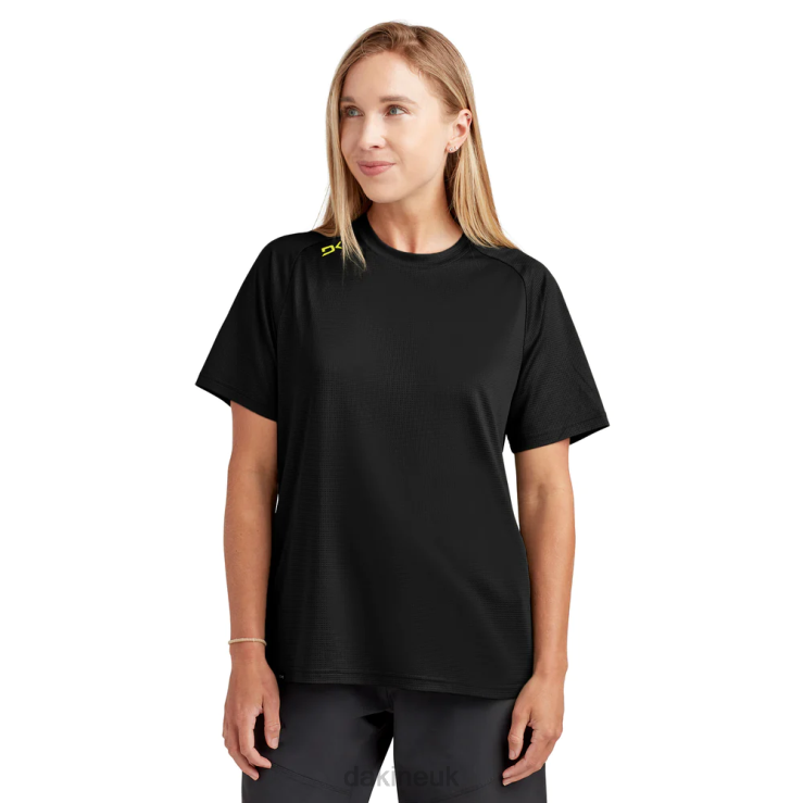 Syncline Short Sleeve Jersey Dakine Women Black Evolution N882P281 Clothing