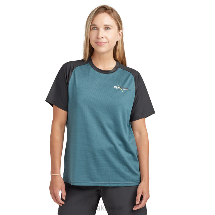 Syncline Short Sleeve Jersey Dakine Women Galactic Blue N882P279 Clothing