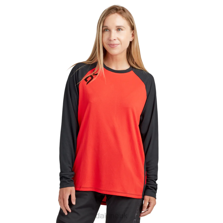 Thrillium Long Sleeve Bike Jersey Dakine Women Rippin Red N882P266 Clothing