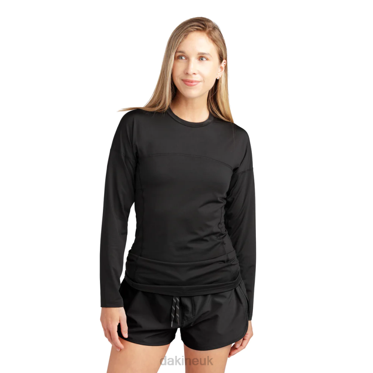 HD Snug Fit Long Sleeve Rashguard Crew Dakine Women Black - 22 N882P348 Clothing