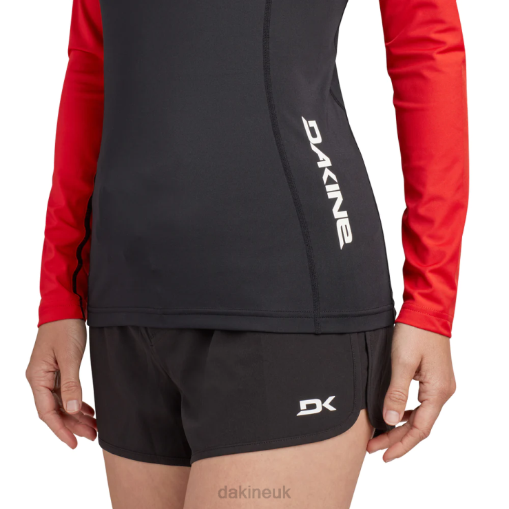 HD Snug Fit Rashguard Hoodie Dakine Women Rippin Red N882P773 Clothing
