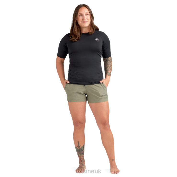 HD Snug Fit Short Sleeve Rashguard Crew Dakine Women Black - S21 N882P339 Clothing
