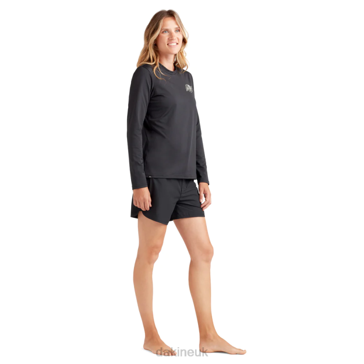 Mission Loose Fit Long Sleeve Rashguard Crew Dakine Women Black N882P333 Clothing