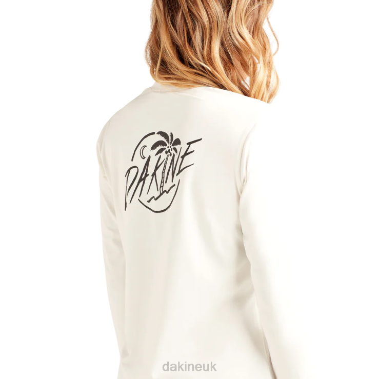 Mission Loose Fit Long Sleeve Rashguard Crew Dakine Women Surf White N882P334 Clothing