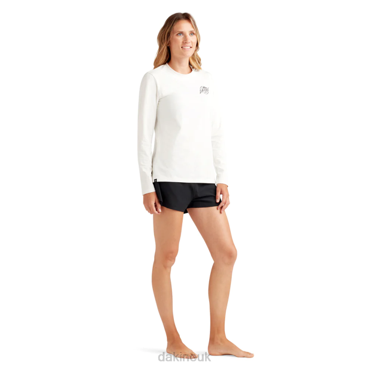 Mission Loose Fit Long Sleeve Rashguard Crew Dakine Women Surf White N882P334 Clothing