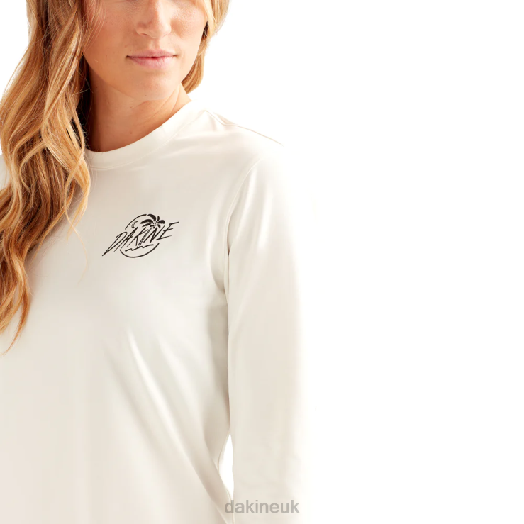 Mission Loose Fit Long Sleeve Rashguard Crew Dakine Women Surf White N882P334 Clothing