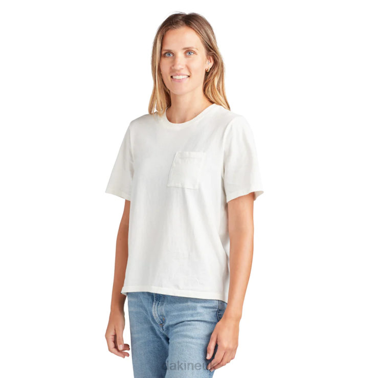 Cruiser Heavyweight Pocket Short Sleeve T-Shirt Dakine Women Surf White N882P357 Clothing