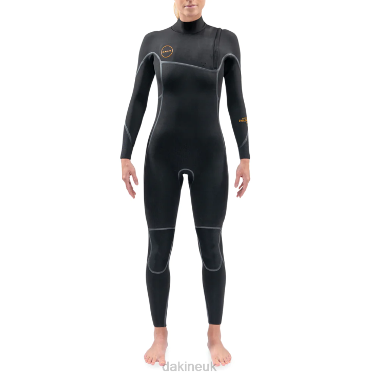 Cyclone Zip Free Full Wetsuit 4/3mm Dakine Women Black N882P738 Clothing